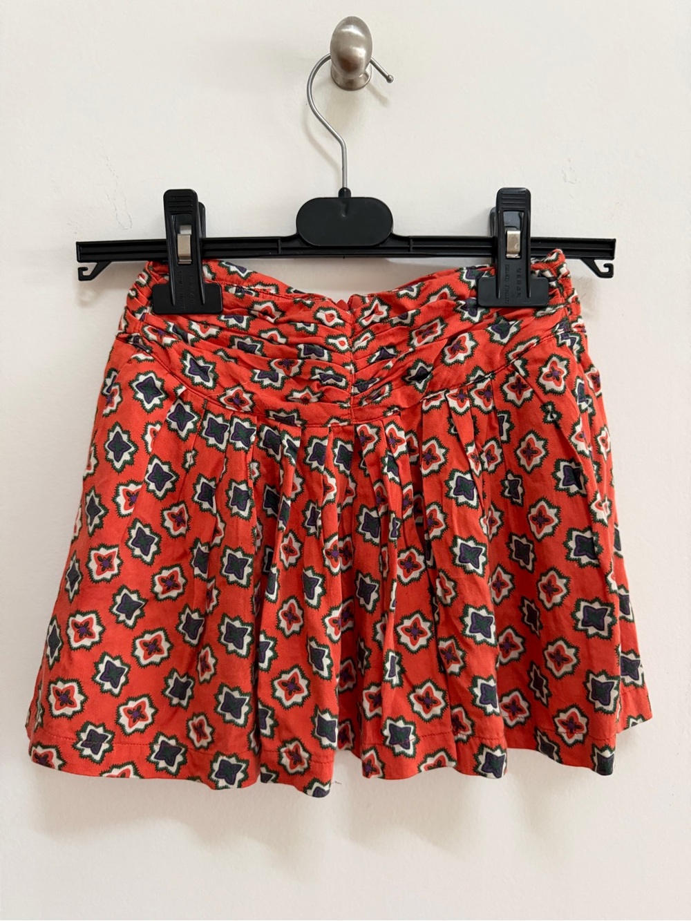 Bellerose Coral Patterned Girls' Pleated Skirt